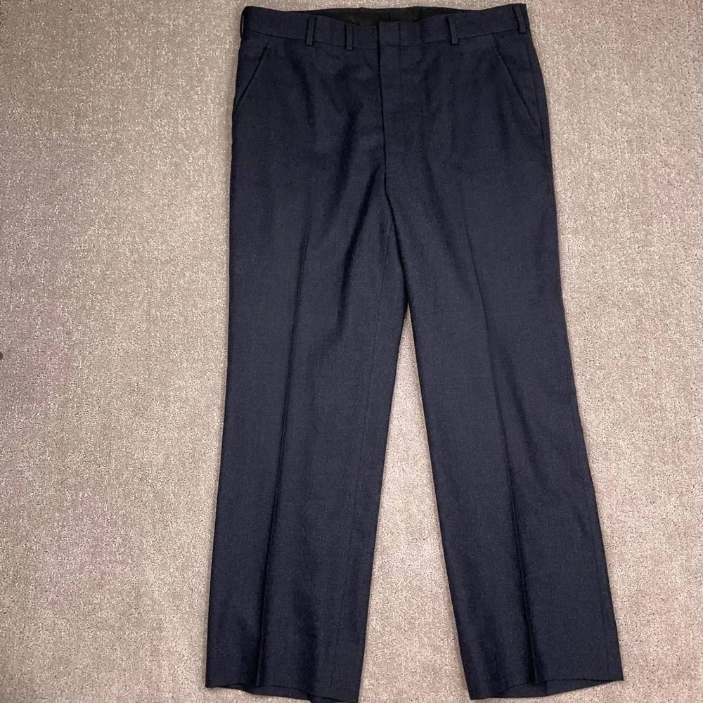 Hart Schaffner Marx Walkers Suit Mens 43R Charcoal‎ Gray 2-Piece Virgin Wool